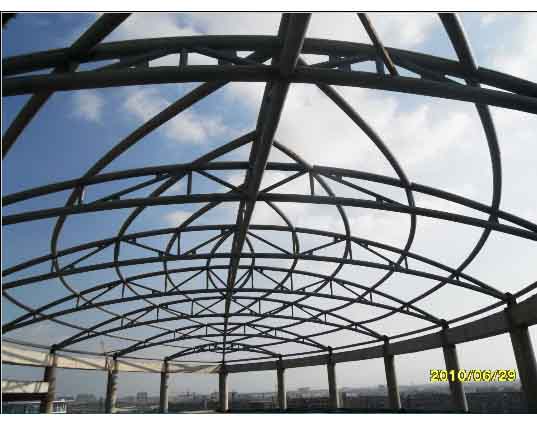 额尔古纳中煤朔州宾馆管桁架工程